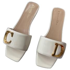 Dior-C'EST DIOR SANDAL White patent calf leather-White