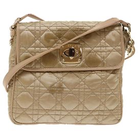 Christian Dior Lady Dior Canage Borsa a tracolla Nylon Beige Aut 48125 Beige