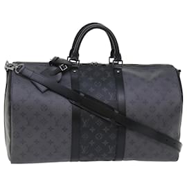 Louis Vuitton-LOUIS VUITTON Eclipse Reverse Keepall Bandouliere 50 Bag M45392 LV Auth 47830a-Other