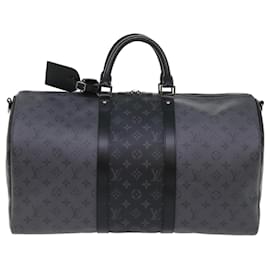 Louis Vuitton-LOUIS VUITTON Eclipse Reverse Keepall Bandouliere 50 Bag M45392 LV Auth 47830a-Other
