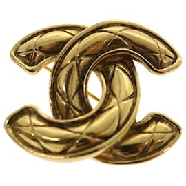 Chanel-CHANEL Brooch Gold Tone CC Auth 47518-Other