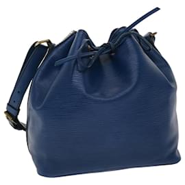 Louis Vuitton-LOUIS VUITTON Epi Petit Noe Shoulder Bag Blue M44105 LV Auth 47965-Blue