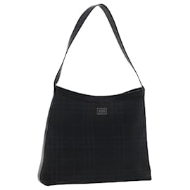 Burberry-BURBERRY Nova Check Shoulder Bag Nylon Black Auth ep1027-Black
