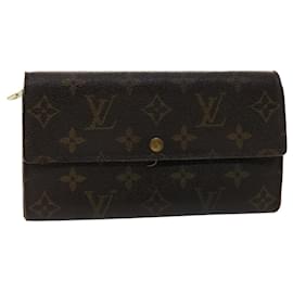 Louis Vuitton-Cartera larga Sarah con monograma Portefeuille Sarah de LOUIS VUITTON M62137 LV Auth 47504-Monograma