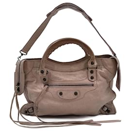 Balenciaga-Pink Balenciaga Leather City-Pink