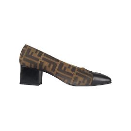 Fendi Zucca Monogramme Escarpins Marron