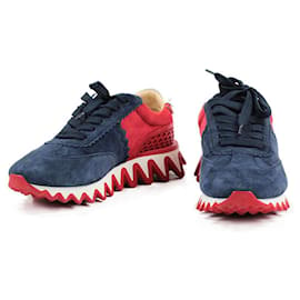 Christian Louboutin-Sneakers-Red,Navy blue