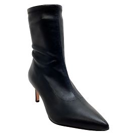 Veronica Beard Black Leather Lexi Booties Black
