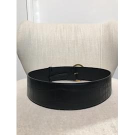 Saint Laurent-SAINT LAURENT Cintos T.cm 85 Couro-Preto