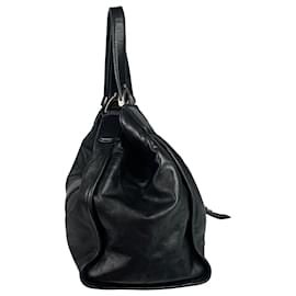 Gucci-Gucci Leather Shoulder Bag-Black