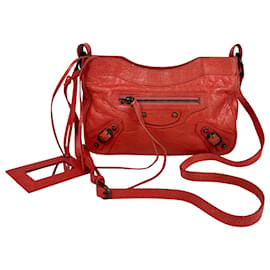 Balenciaga-Balenciaga Red Shoulder Crossbody Bag-Red
