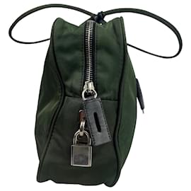 Prada-Prada Tote Bag Nylon Triangular Plate Prada Green-Green