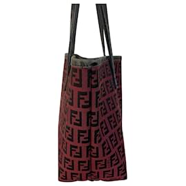 Fendi-FENDI Zucchino Hand with Pouch 2447.8BH056.029 handbag-Red