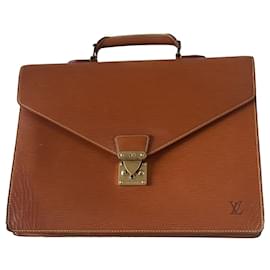 Louis Vuitton-Louis Vuitton Conseiller Briefcase in Brown Epi Leather-Brown