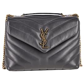 Saint Laurent-Bolso de hombro pequeño Loulou de Saint Laurent en cuero negro-Negro