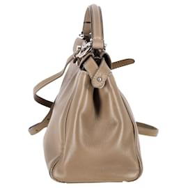 Fendi-Fendi Peekaboo Mini in Beige Leather-Beige
