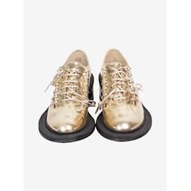 Simone Rocha-Gold triple laced heeled shoes - size EU 38-Golden