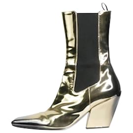 Prada-Gold Calzature Donna metallic ombre ankle boots - size EU 39-Other