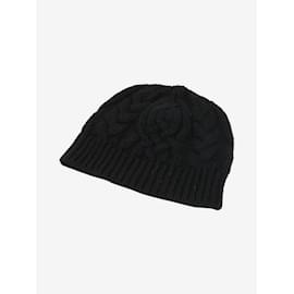 Ralph Lauren-Black cable knit beanie-Other