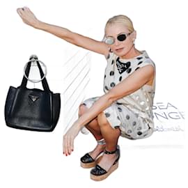 Prada-Cream taffeta polka dot dress - size UK 16-Other