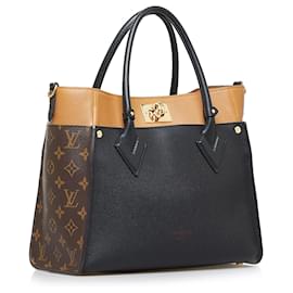 Louis Vuitton-Louis Vuitton Black Monogram On My Side MM-Brown,Black