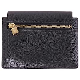 Hermès-Hermes Black Epsom Kelly Pocket Compact Wallet-Black