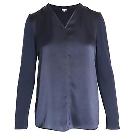 Escada Sportbluse aus marineblauer Viskose Marineblau