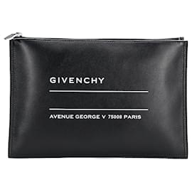 Givenchy-Leather Clutch Bag-Black