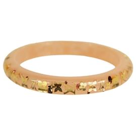 Louis Vuitton-Louis Vuitton Thin Inclusion PM baby pink with gold resin sequins bangle bracelet-Pink