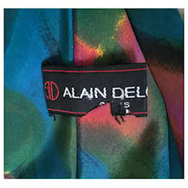 Autre Marque-Corbata de seda vintage de Alain Delon-Multicolor