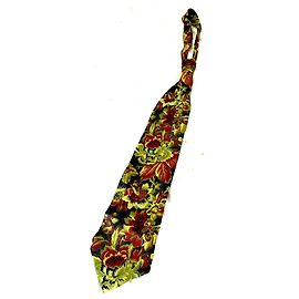 Kenzo Vintage Silk Floral Print Tie Multiple colors Light green