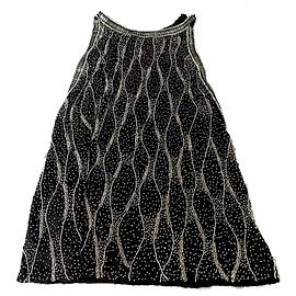 Zara Women’s Sequin Drop Arm Top Black Gold hardware