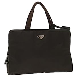 Prada-PRADA Sac à main Nylon Marron Auth ep1073-Marron