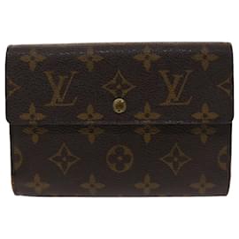 Louis Vuitton-LOUIS VUITTON Monogram Porte Tresor Etui Papie Geldbörse M61202 LV Auth 48092-Monogramm