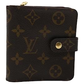 Louis Vuitton-LOUIS VUITTON Monogram Compact zip Wallet M61667 LV Auth 47877-Monograma