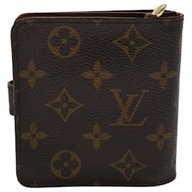 Louis Vuitton-LOUIS VUITTON Monogram Compact zip Wallet M61667 LV Auth 47877-Monogram