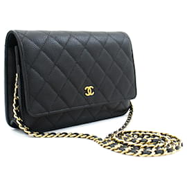 Chanel Black Quilted Caviar Trendy CC Wallet on Chain WOC