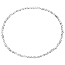 Cartier-Cartier necklace "Lace" in platinum, white gold and diamonds.-Other