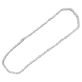 Cartier-Cartier necklace "Lace" in platinum, white gold and diamonds.-Other