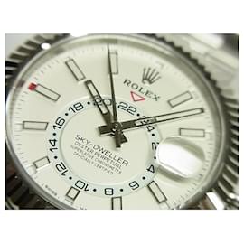 Rolex-ROLEX Sky-Dweller Oyster-Armband mit weißem Zifferblatt 326934 Herren-Silber