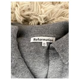 Reformation-Vestido corto tipo polo-Gris