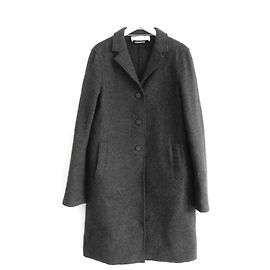 Harris Wharf London Dark Grey Yak/alpaca/Wool Mix Coat Dark grey
