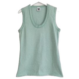 M Missoni mint green lurex knit top Light green