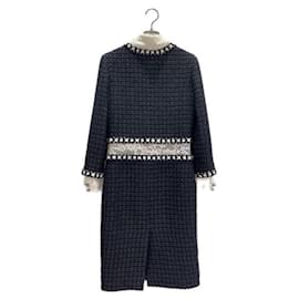 Chanel-***Abito CHANEL in pizzo tweed-Blu navy