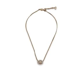 Louis Vuitton Silver/Gold Metal Essential V Necklace - Yoogi's Closet