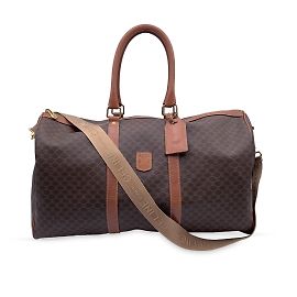 Céline Valigia Celine Vintage Macadam Marrone