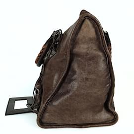 Balenciaga-Balenciaga Balenciaga Work handbag in brown leather-Brown
