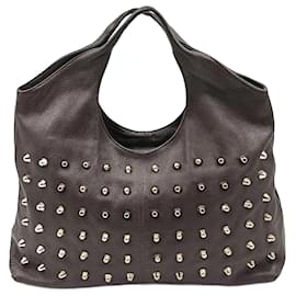 Balenciaga-Balenciaga Balenciaga shoulder bag Shopper with studs-Brown