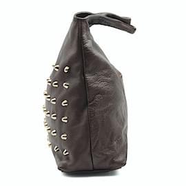 Balenciaga-Balenciaga Balenciaga shoulder bag Shopper with studs-Brown