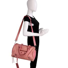 Balenciaga-Balenciaga Balenciaga City Bag in Pink Leather-Pink